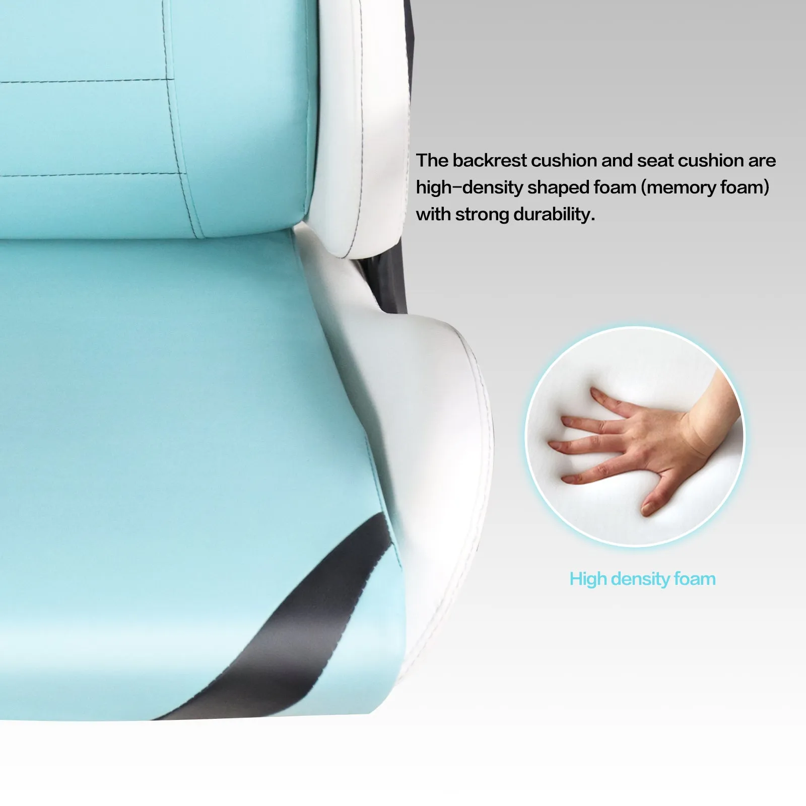 Ergonomic Gaming Chairs for Adults with High-Density Memory Foam | Swivel Comfortable Office Chair, Big and Tall Video Game Chair, High Back Computer Chair for Home, Office