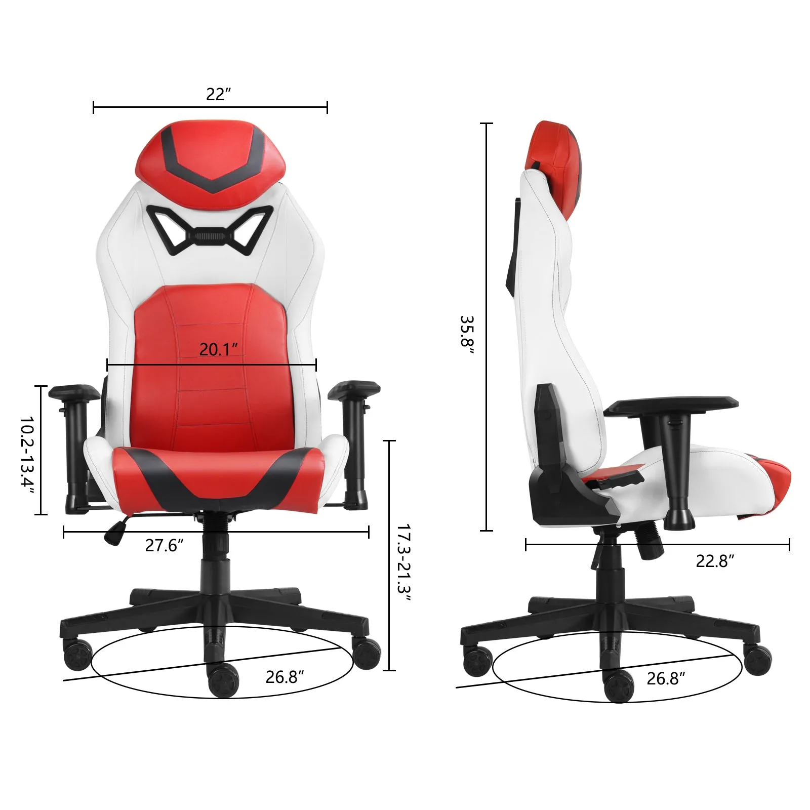Ergonomic Gaming Chairs for Adults with High-Density Memory Foam | Swivel Comfortable Office Chair, Big and Tall Video Game Chair, High Back Computer Chair for Home, Office