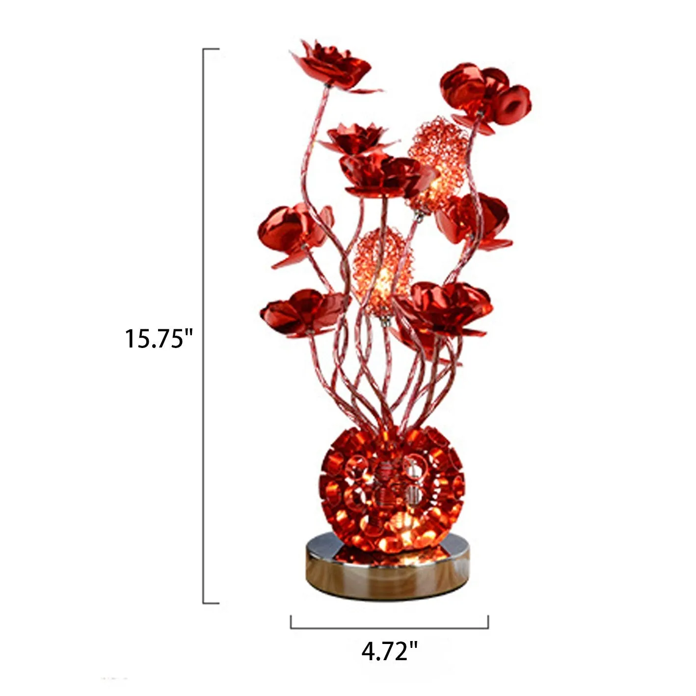 European Style Table Lamp in Pink Aluminum