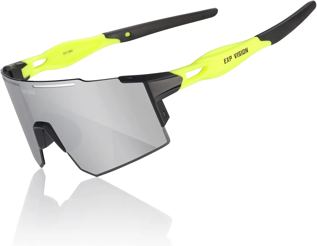 EXP VISION Polarized Cycling Glasses, UV 400 Sports Sunglasses Biking Goggles Running Hiking Golf Fishing Driving
