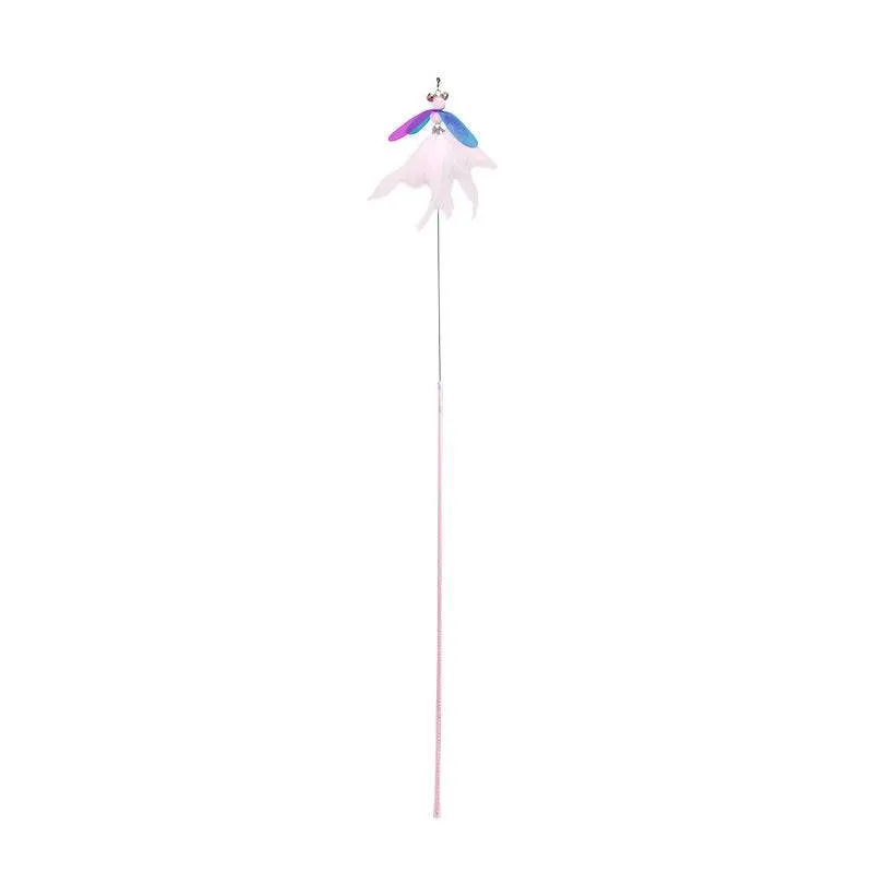 Fairy Feather Retractable Large Fluffy Feather Funny Cat Toy