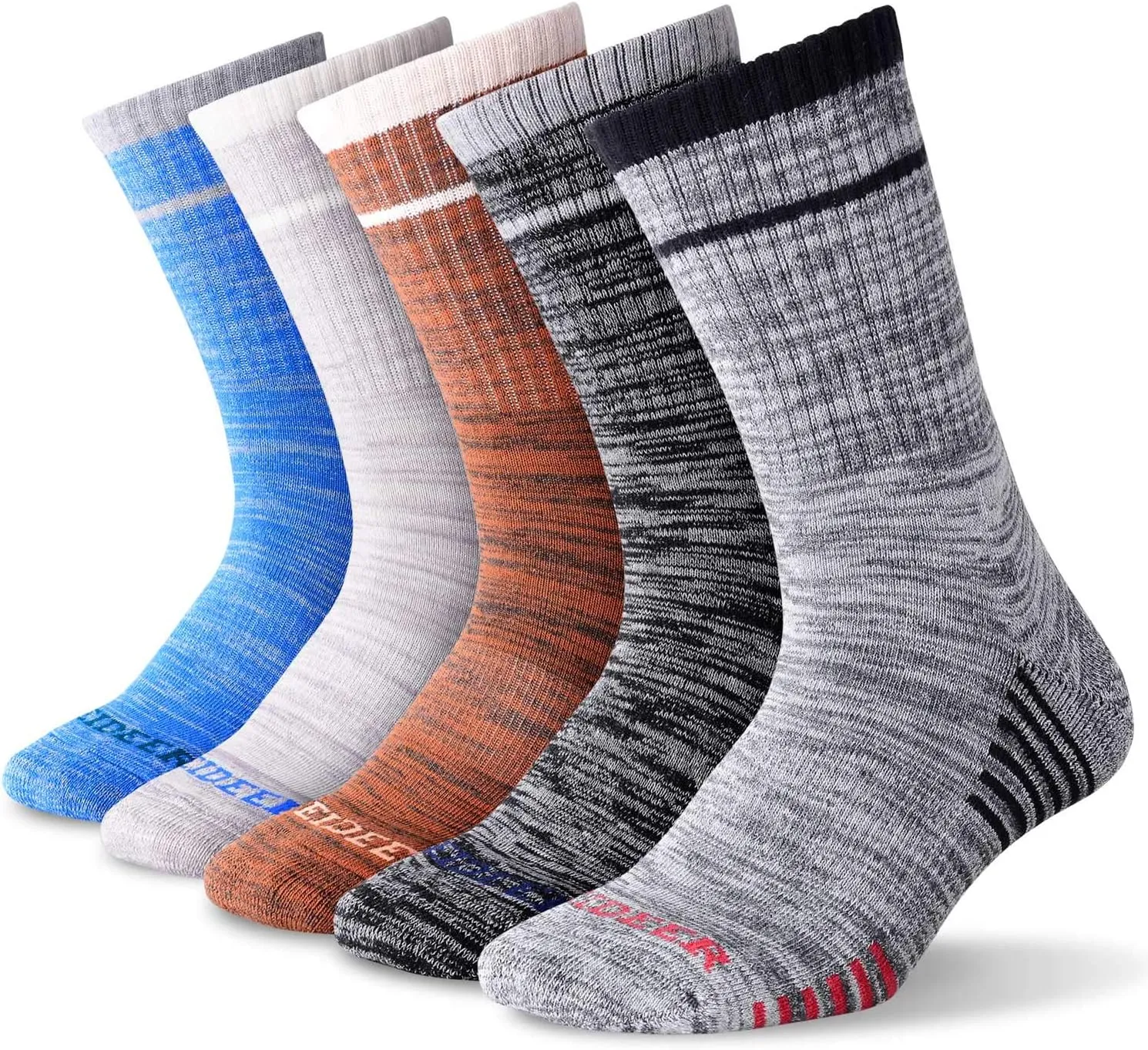 FEIDEER Men's Hiking Walking Socks, Multi-Pack Wicking Cushioned Outdoor Recreation Hiking Socks