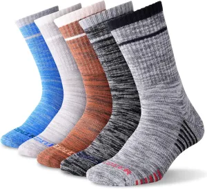FEIDEER Men's Hiking Walking Socks, Multi-Pack Wicking Cushioned Outdoor Recreation Hiking Socks