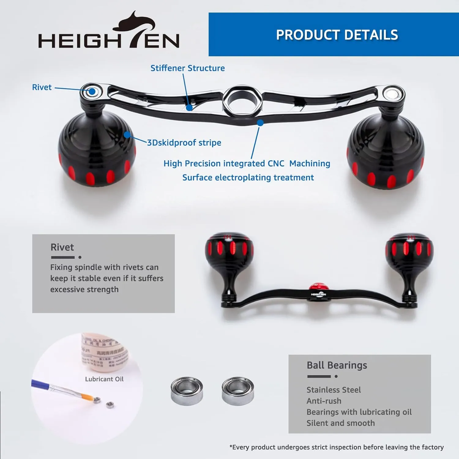 Fishing Reel Handle for Shiman0 Daiwa Abu Garcia Penn Kaking Lew's Baitcasting Reel Power Handle Crank Accessory