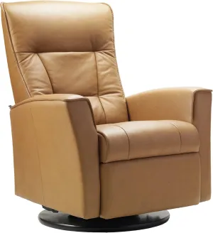 Fjords Ulstein Swing Relaxer Recliner Norwegian Ergonomic Scandinavian Lounge Manual Reclining Chair Furniture Nordic Line Sandel Genuine Leather by Hjellegjerde