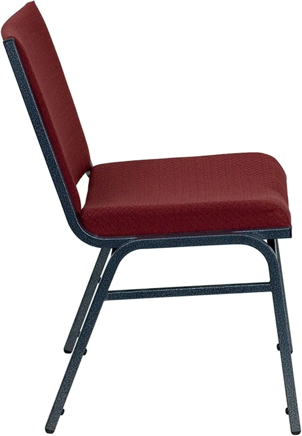 Flash Furniture 4 Pack HERCULES Series Heavy Duty Burgundy Patterned Fabric Stack Chair