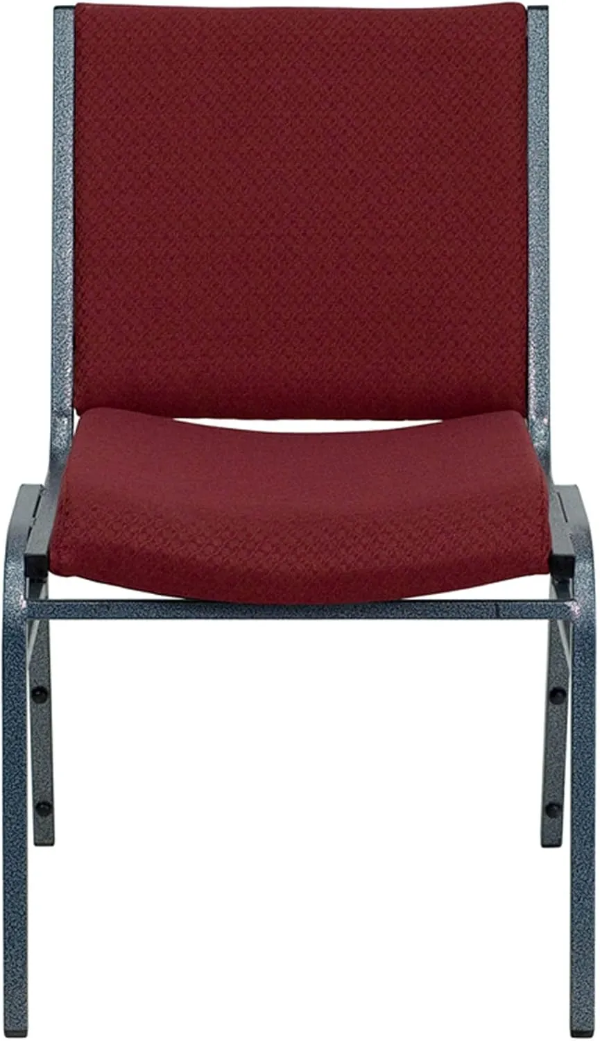 Flash Furniture 4 Pack HERCULES Series Heavy Duty Burgundy Patterned Fabric Stack Chair