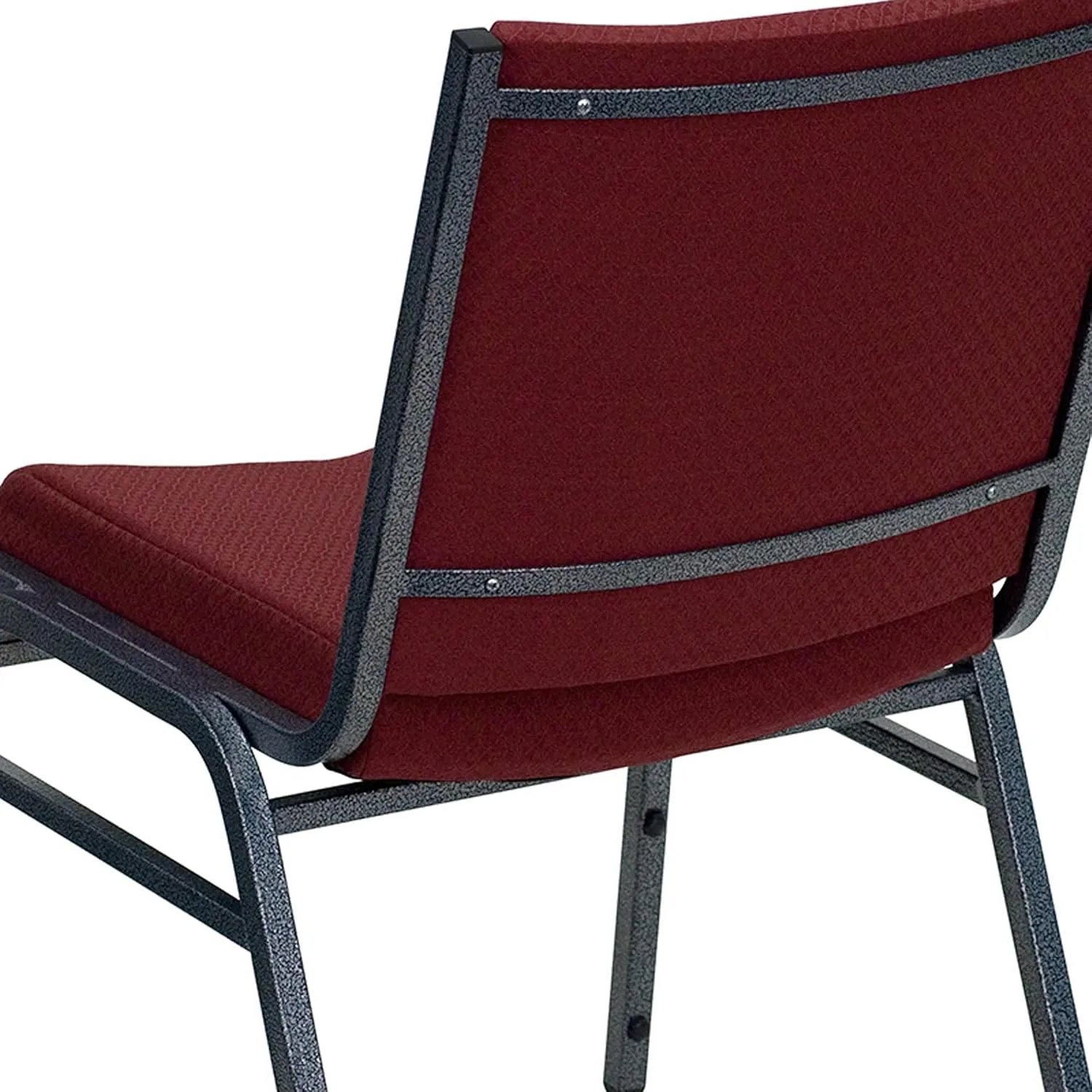 Flash Furniture 4 Pack HERCULES Series Heavy Duty Burgundy Patterned Fabric Stack Chair