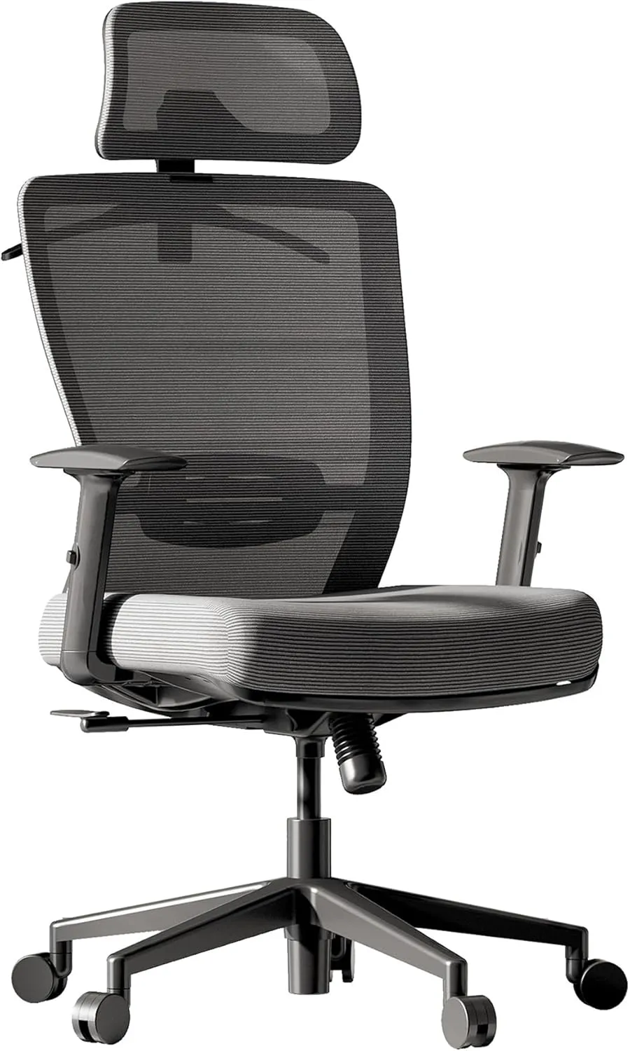 FLEXISPOT Ergonomic Office Chair, High Back Swivel Computer Chair, Home Office Desk Chairs, with 2D Headrest/Adjustable Back Support/Heavy Duty Base, Foam Seat Cushion, Gray