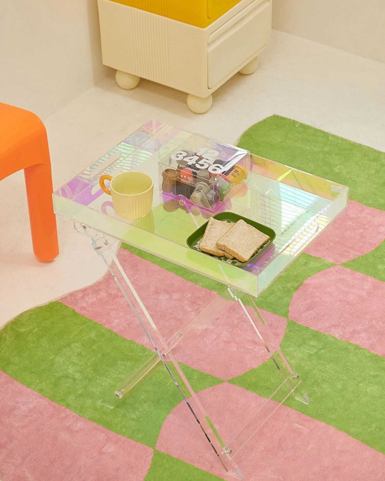 Foldable Acrylic Side Table