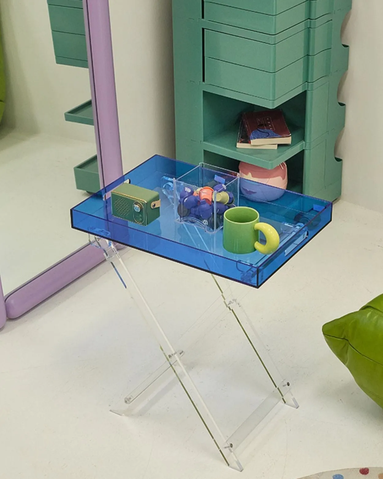 Foldable Acrylic Side Table
