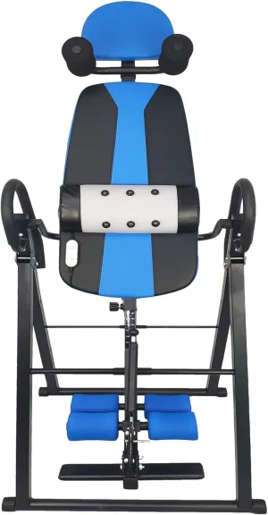 Foldable Heavy Duty 350 lbs Capacity Inversion Table with Removable Shoulder Rest and Lumbar Support, with Heat and Massage, New Package