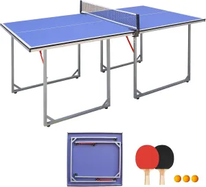 Foldable Ping Pong Table Portable 4.5FT/6 FT/9FT Table Tennis Table Foldable for Indoor Outdoor Games - Quick Assembly