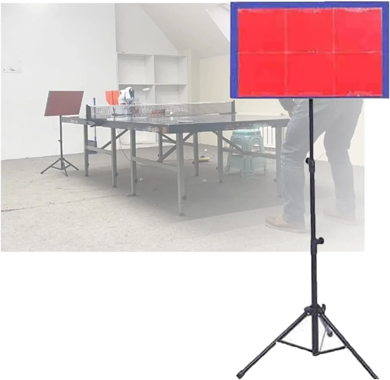 Foldable Table Tennis Rebound Board, Adjustable Self-Training Return Board for Home, Schools, Gyms, Offices Clubs