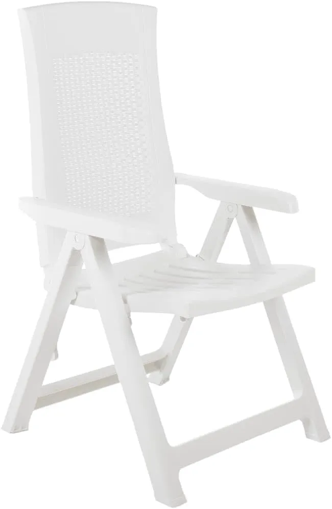 Folding Adirondack Chairs,Adirondack,Directors Chairs,Patio Reclining Chairs 2 pcs Plastic Whitefor Gardens, patios, Balconies
