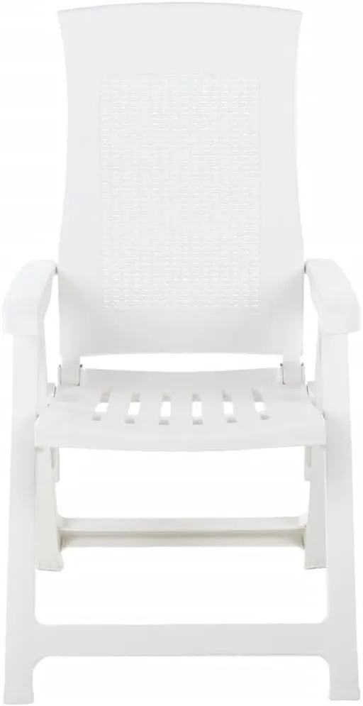 Folding Adirondack Chairs,Adirondack,Directors Chairs,Patio Reclining Chairs 2 pcs Plastic Whitefor Gardens, patios, Balconies
