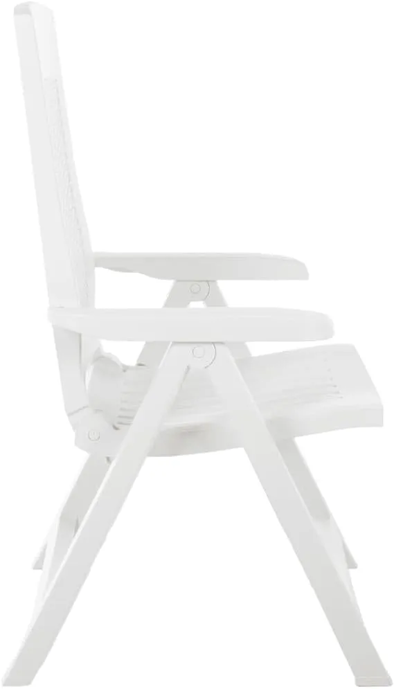 Folding Adirondack Chairs,Adirondack,Directors Chairs,Patio Reclining Chairs 2 pcs Plastic Whitefor Gardens, patios, Balconies