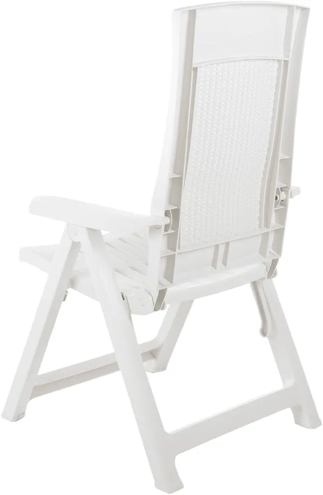 Folding Adirondack Chairs,Adirondack,Directors Chairs,Patio Reclining Chairs 2 pcs Plastic Whitefor Gardens, patios, Balconies