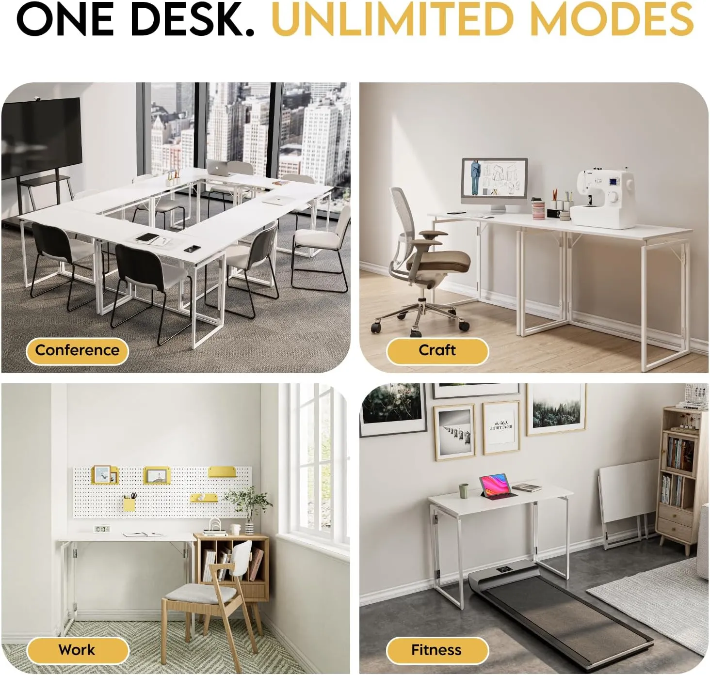 Folding Desk 30 Inch - Small Foldable Desk for Small Space Minimalist, Space Saving Collapsible Compact Desk Portable Table for Craft, Writing, Study and Work (No Assembly Required)