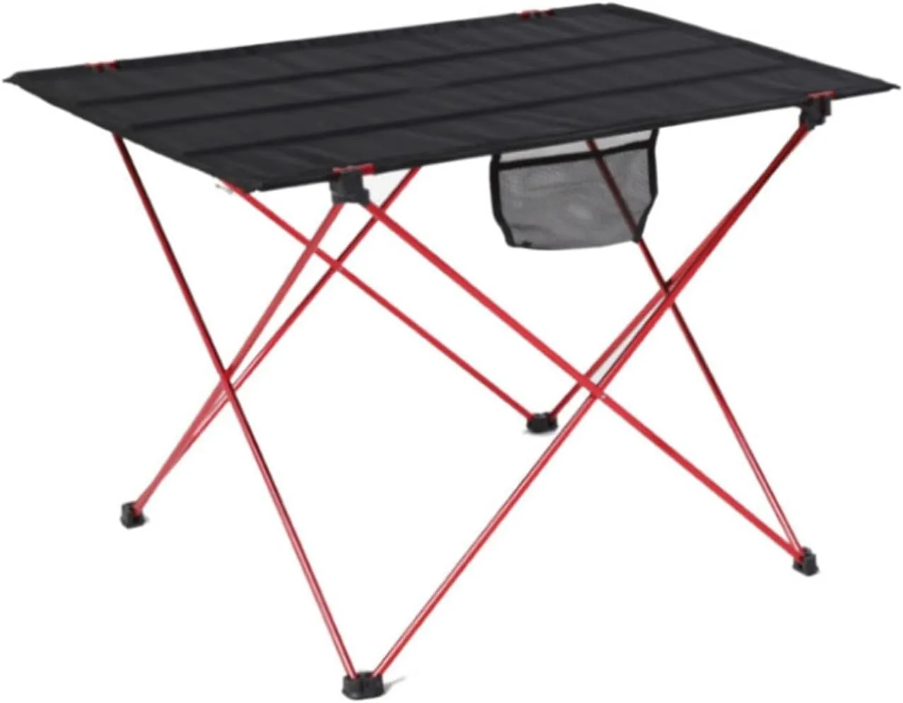 Folding Dining Table Ultralight Beach Aluminium Hiking Climbing Fishing Picnic Folding Tables Outdoor Travel Foldable Table Portable Camping Desk (Color : S-Red)