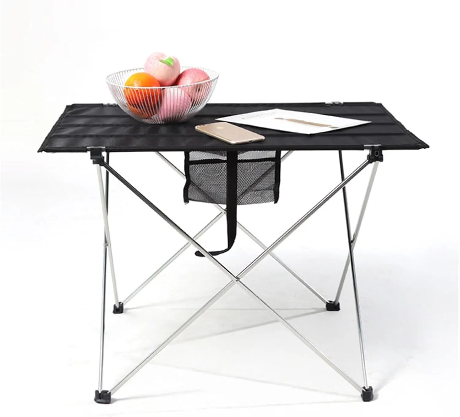 Folding Dining Table Ultralight Beach Aluminium Hiking Climbing Fishing Picnic Folding Tables Outdoor Travel Foldable Table Portable Camping Desk (Color : S-Red)