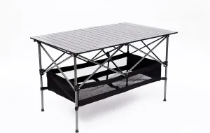 Folding Outdoor Table with Carrying Bag,Camping Table Beach Table，Lightweight Aluminum Roll up Square Table, Picnics,Backyard, BBQ, Party (XL)