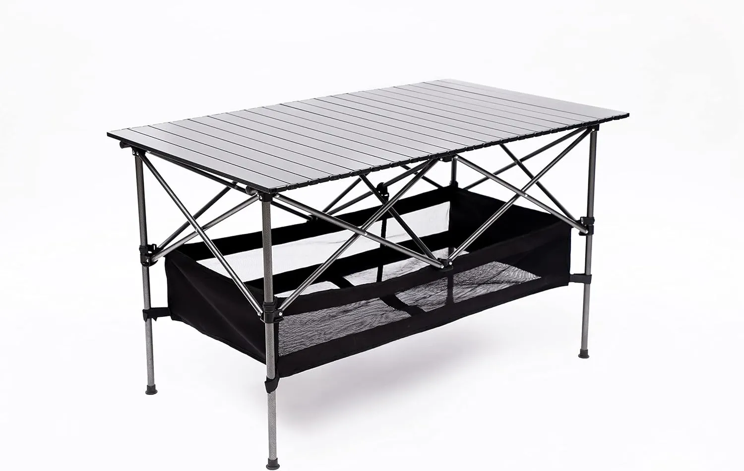 Folding Outdoor Table with Carrying Bag,Camping Table Beach Table，Lightweight Aluminum Roll up Square Table, Picnics,Backyard, BBQ, Party (XL)