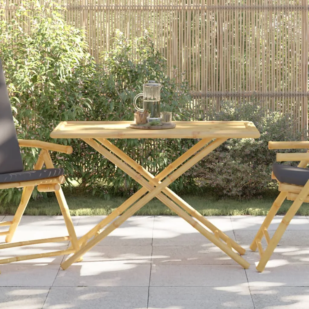 Folding Patio Table 43.3"x21.7"x29.5" Bamboo