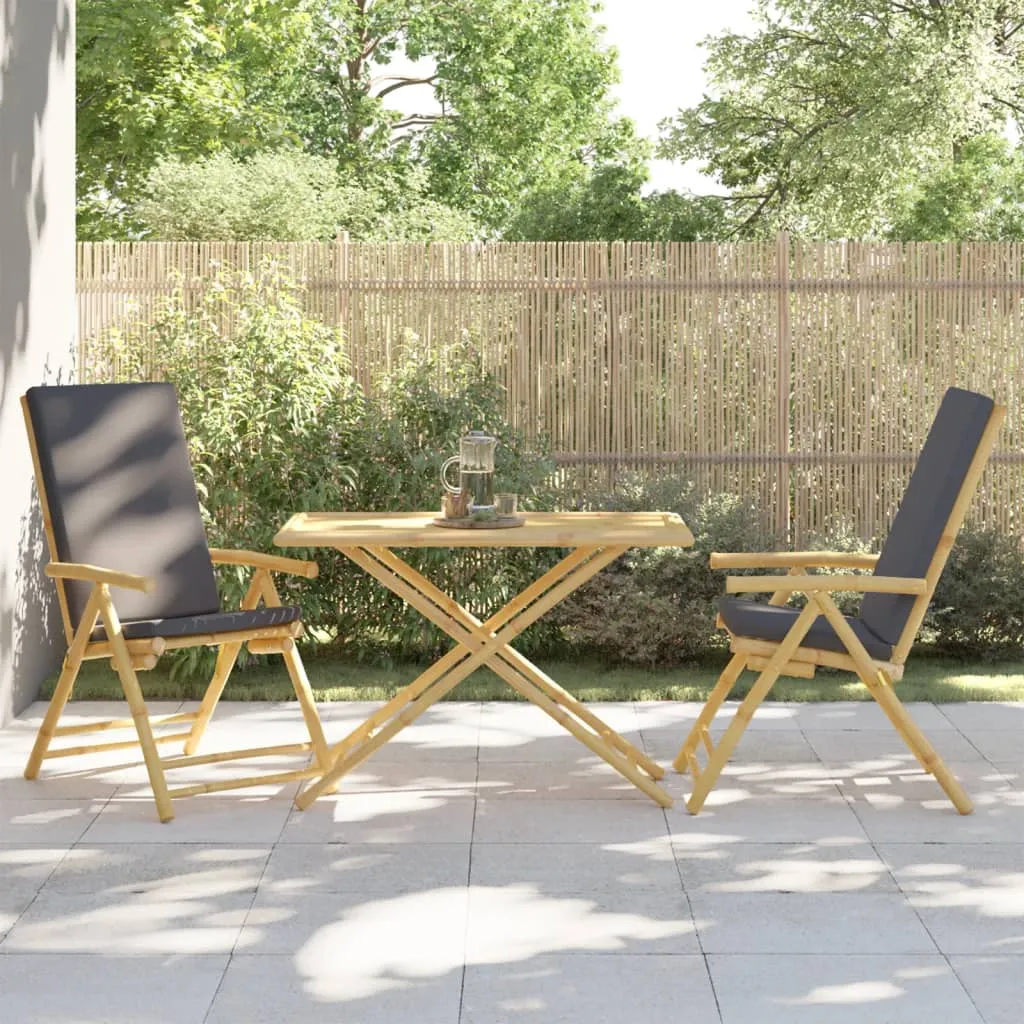 Folding Patio Table 43.3"x21.7"x29.5" Bamboo
