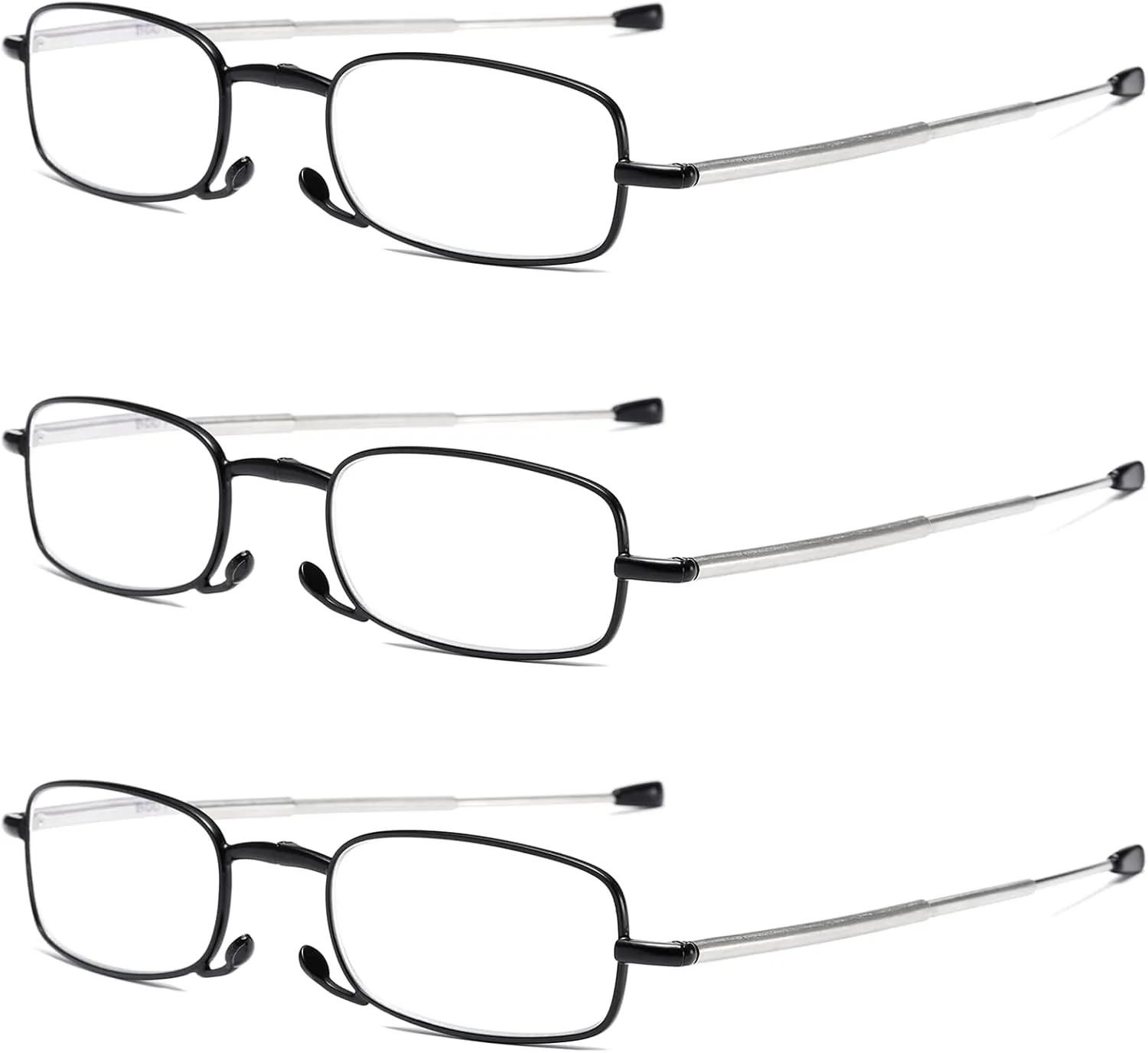 Folding Reading Glasses for Men Women, Keychain Compact Readers Blue Light Portable Pocket Eyeglasses