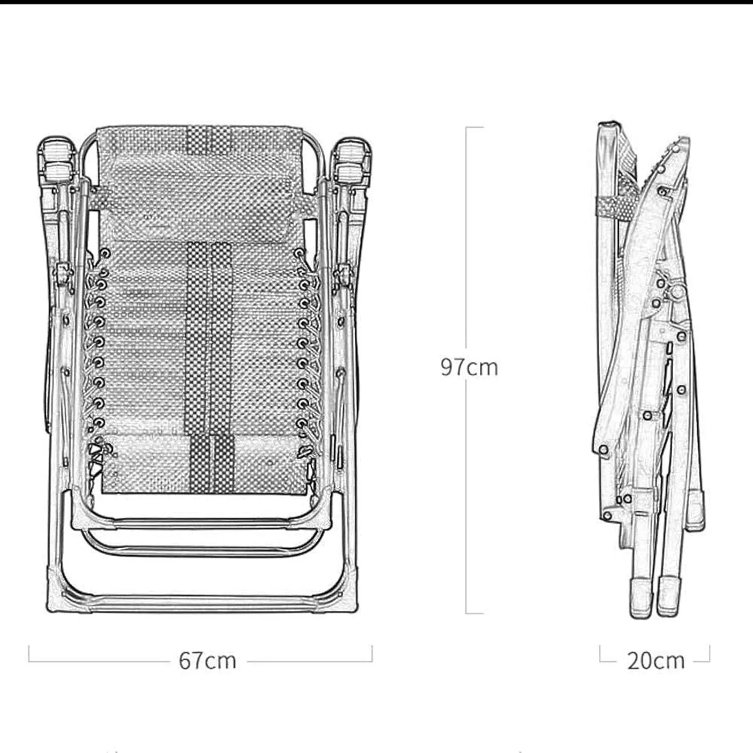 Folding Recliner, Garden Recliner Chairs,Camping Chairs with Cushion Folding Deck Chair,Outdoor Leisure Camping Chairs,Sun Lounger (Black)