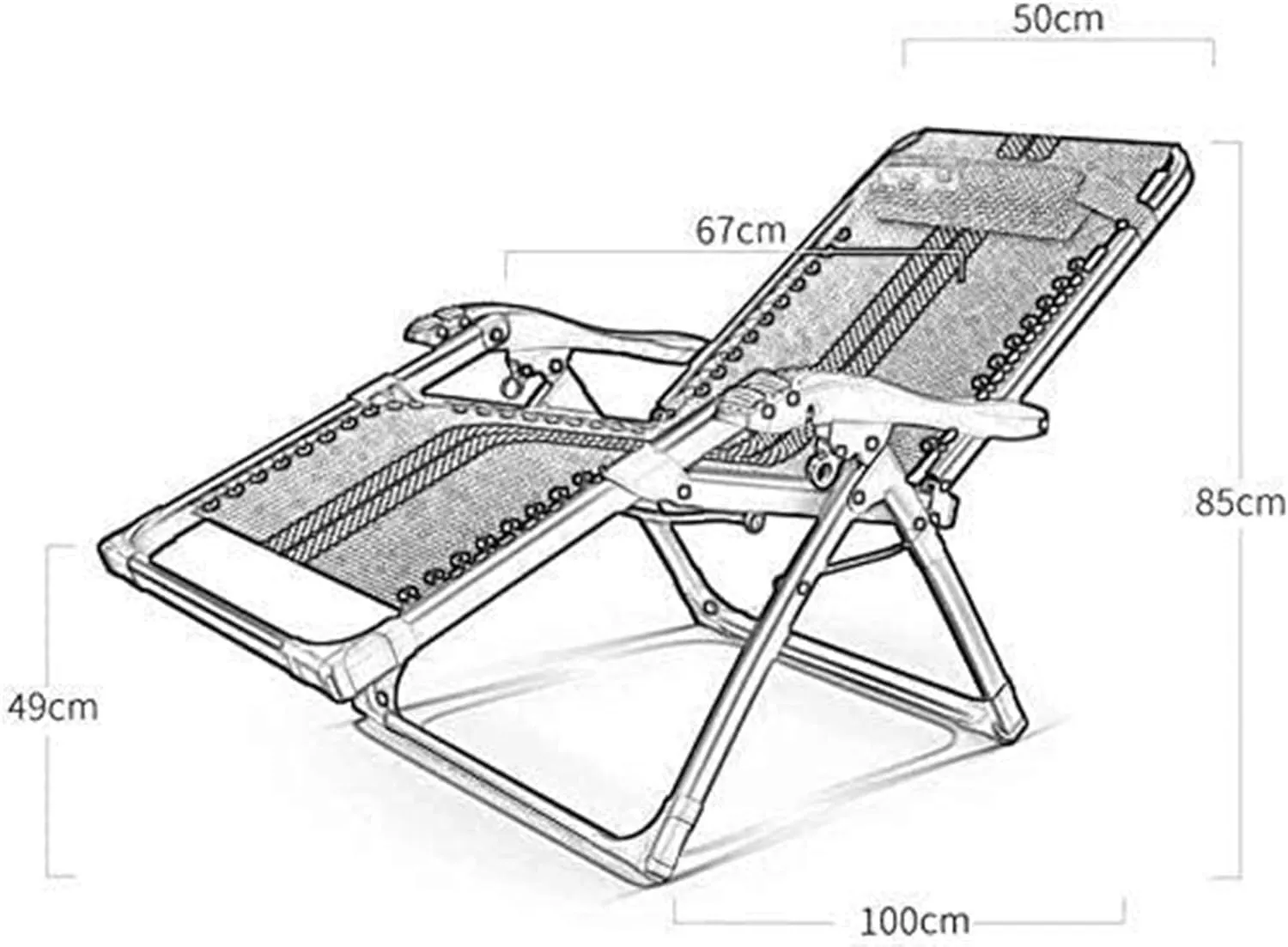 Folding Recliner, Garden Recliner Chairs,Camping Chairs with Cushion Folding Deck Chair,Outdoor Leisure Camping Chairs,Sun Lounger (Black)