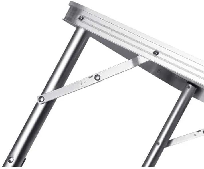 Folding Table 90×60Cm Outdoor, Portable Household Dining Table and Chair, Outdoor, Camping Barbecue Table with Aluminum Stool(White,Without Aluminum Stool)