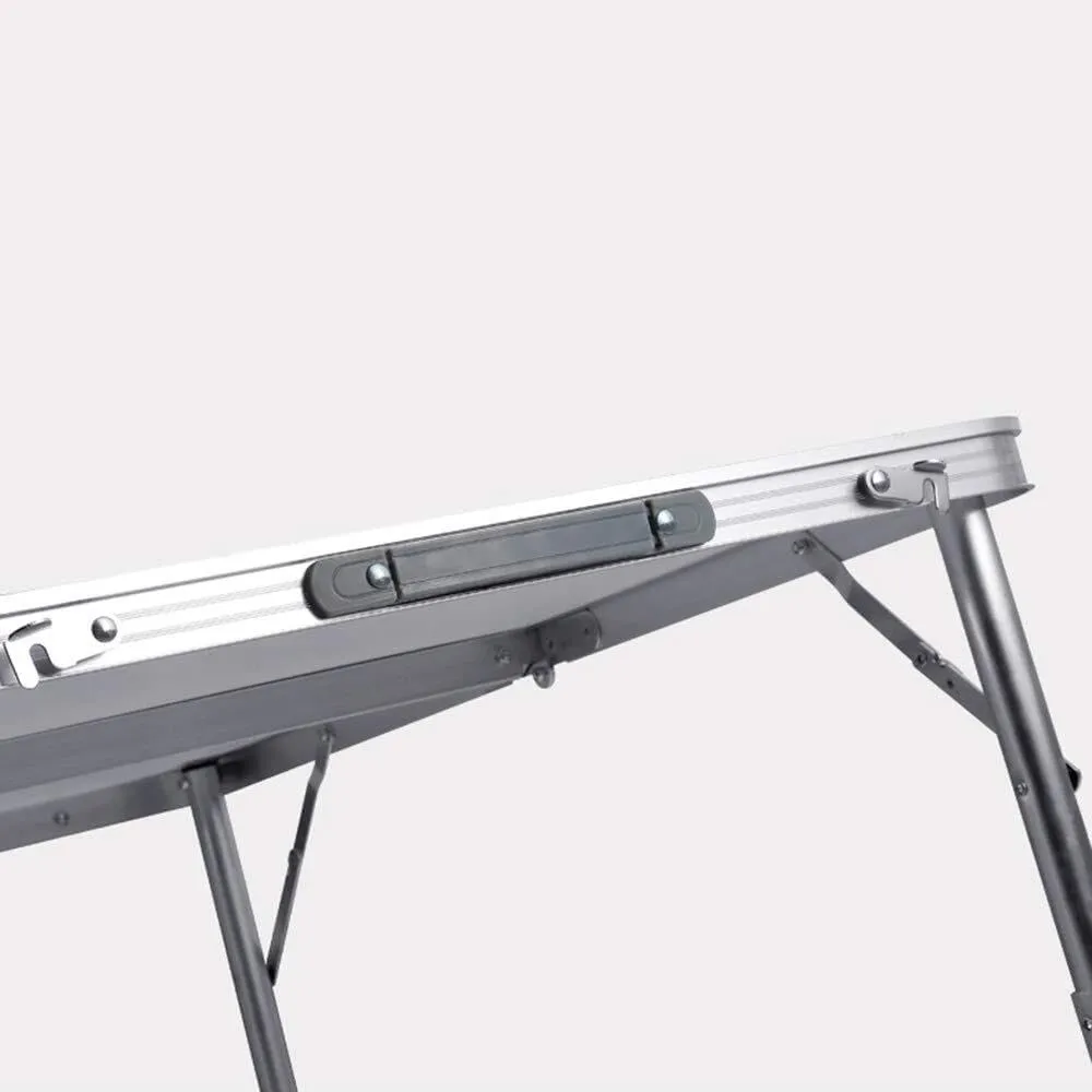 Folding Table 90×60Cm Outdoor, Portable Household Dining Table and Chair, Outdoor, Camping Barbecue Table with Aluminum Stool(White,Without Aluminum Stool)