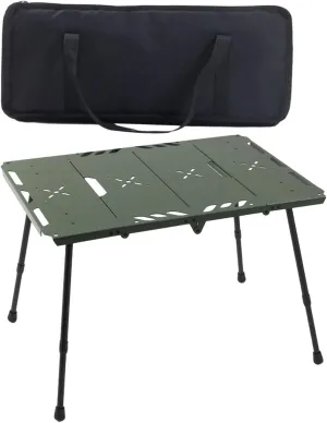 Folding Table Adjustable Height Portable Furniture Camp Desk Outdoor Camping Table Aluminum Alloy for BBQ Travel Patio Hiking