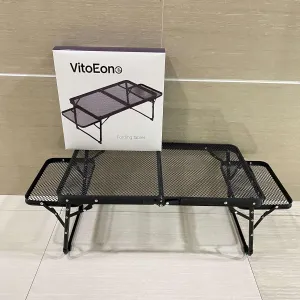 Folding tables,Folding Table with 2 Wing Panels, 3x2 FT Camping Table with Mesh Desktop,Height Adjustable Folding Grill Table with Mesh Bag,Portable Outdoor Table for Picnic,Camping,BBQ,Beach(Black)