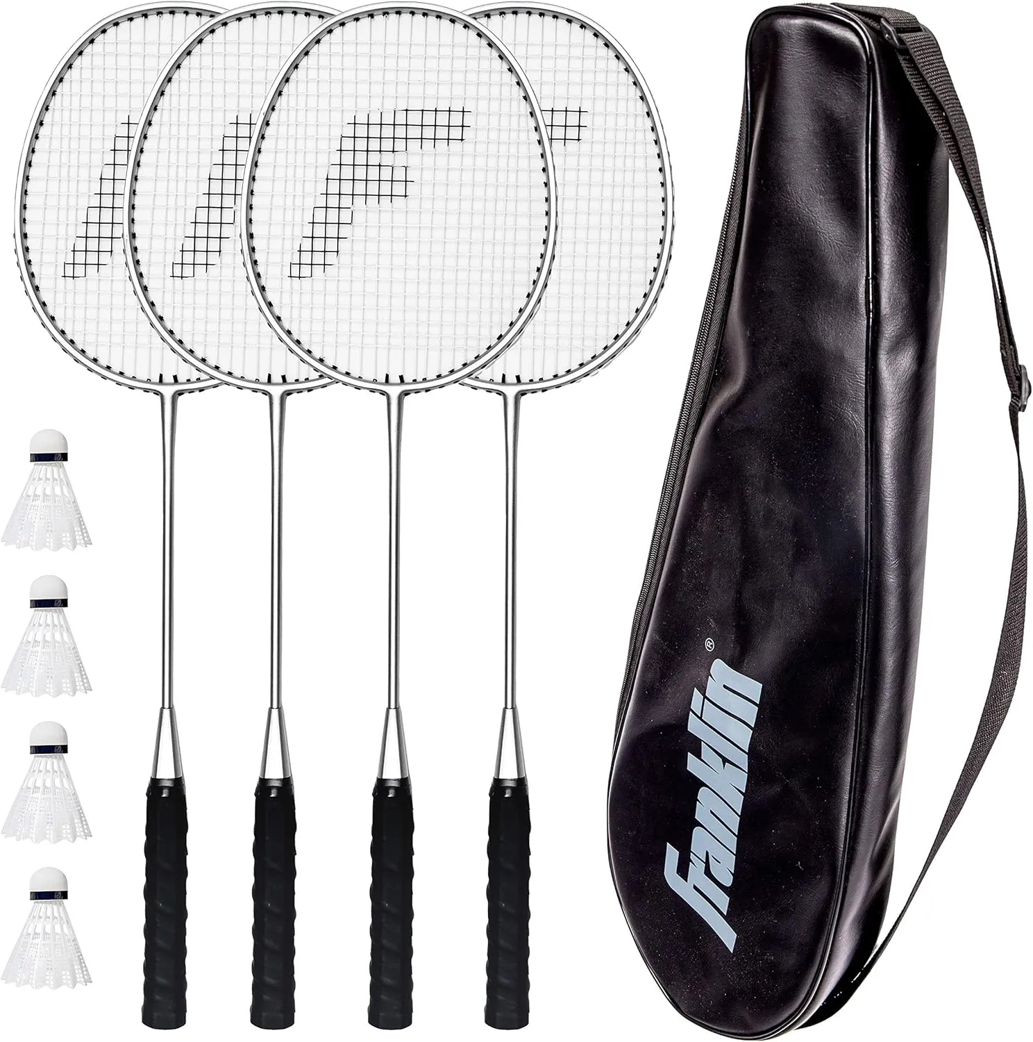 Franklin Sports Badminton Racket   Birdie Set - Replacement Badminton Equipment for Kids   Adults - 2 Player - 4 Player Badminton Racket Sets