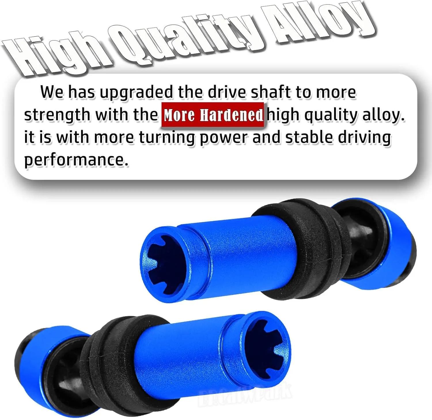 Front Rear Driveshaft Axles Upgrades Part for 1/16 Mini Maxx 4WD RTR Brushless Monster Truck (#107154-1),RC Aluminum Drive Shaft CVD with Hex,Replace Part #10750,Navy Blue