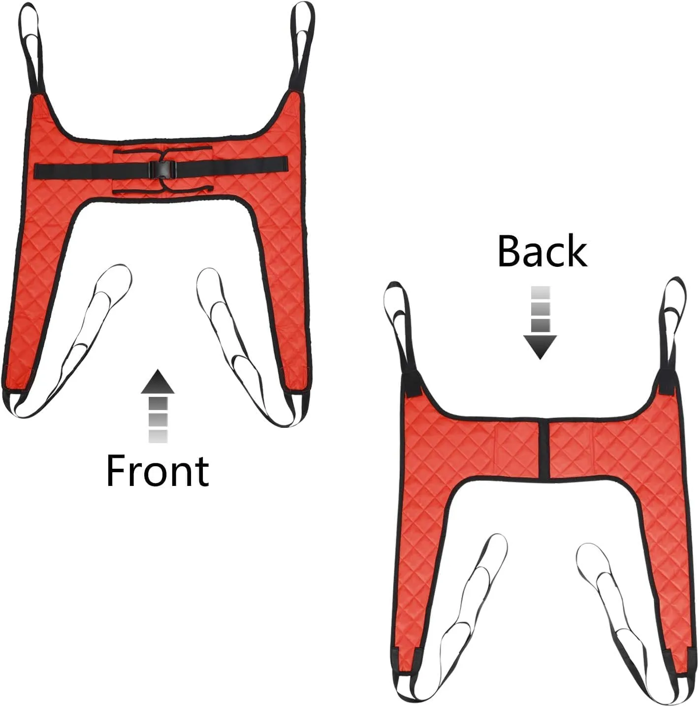 Fushida Lift Sling, Commode Patient Lift Slings Medical Transfer Sling for Patients Shower Bath, Large Toileting Sling, Lift Sling for Elderly Bariatric, Divided U Slings