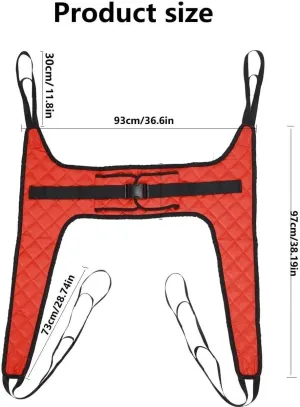 Fushida Lift Sling, Commode Patient Lift Slings Medical Transfer Sling for Patients Shower Bath, Large Toileting Sling, Lift Sling for Elderly Bariatric, Divided U Slings