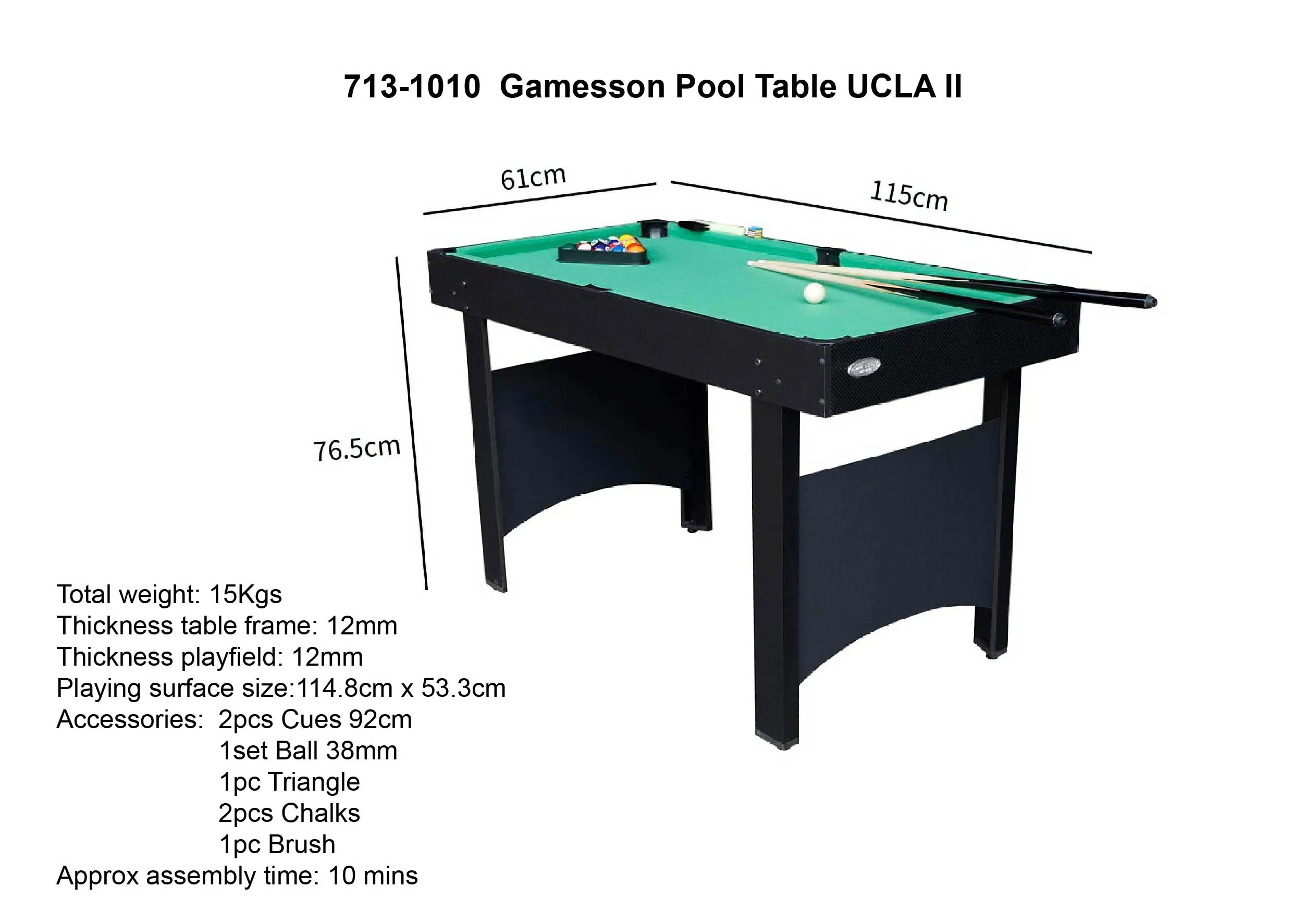 Gamesson 4ft UCLA II Pool Table