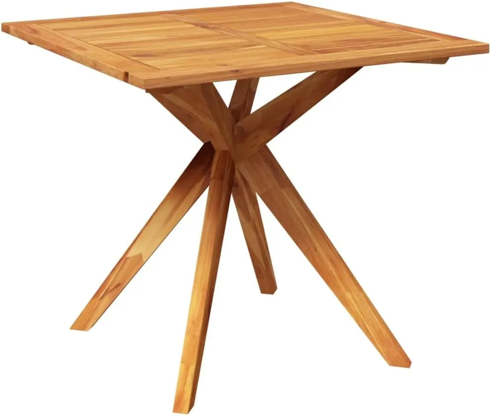Garden Table Natural Wood Solid Acacia Wood Outdoor Camping Dining Medium Table for Outdoor Furniture, Kitchen, Balcony, Picnic, Living, Hallway