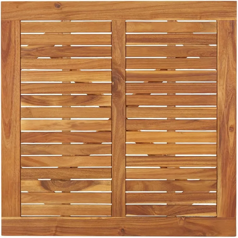 Garden Table Natural Wood Solid Acacia Wood Outdoor Camping Dining Medium Table for Outdoor Furniture, Kitchen, Balcony, Picnic, Living, Hallway