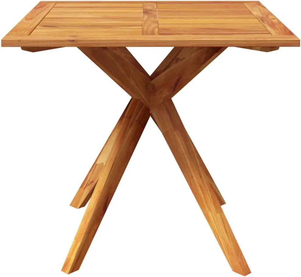 Garden Table Natural Wood Solid Acacia Wood Outdoor Camping Dining Medium Table for Outdoor Furniture, Kitchen, Balcony, Picnic, Living, Hallway