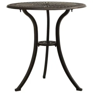 Garden Table White 24.4"x24.4"x25.6" Cast Aluminum