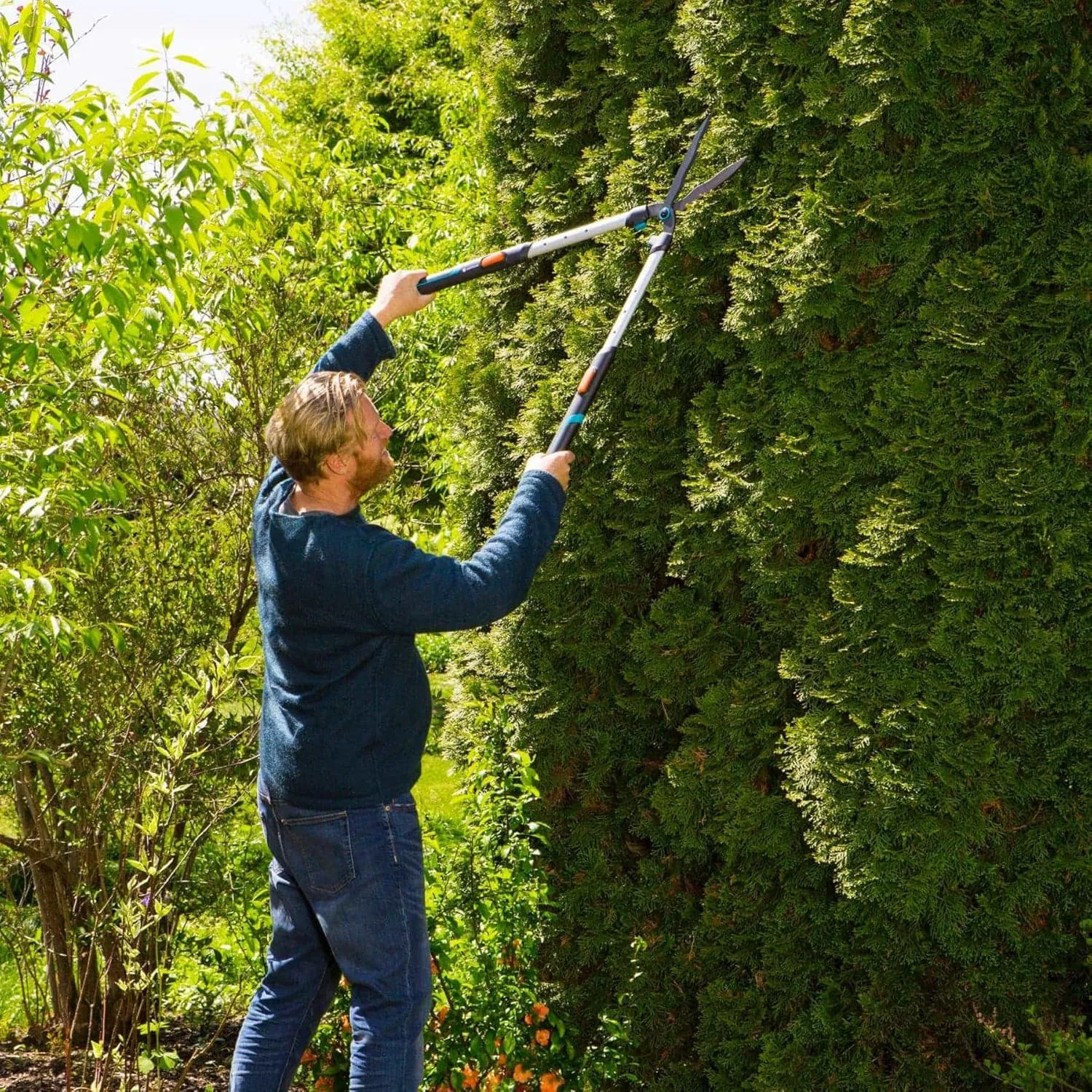 Gardena TeleCut Hedge Shears Turquoise Black