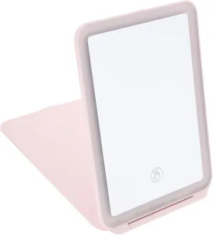 Gatuida Portable LED Lighted Desktop Makeup Mirror Touch Control Compact Vanity Mirror for Travel Folding Cosmetic Mirror with Charging and Battery Included