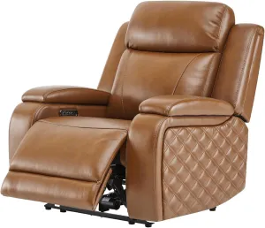 Genuine Leather Power Recliner Chair Adjustable Sofa with Massage Power Lift for Elderly High Back Reclining Seating Living Room