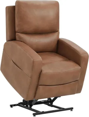 Genuine Leather Recliner Chair with Massage Adjustable Power Lift Sofa for Elderly High Back Theater Seating Recliner for Living Room
