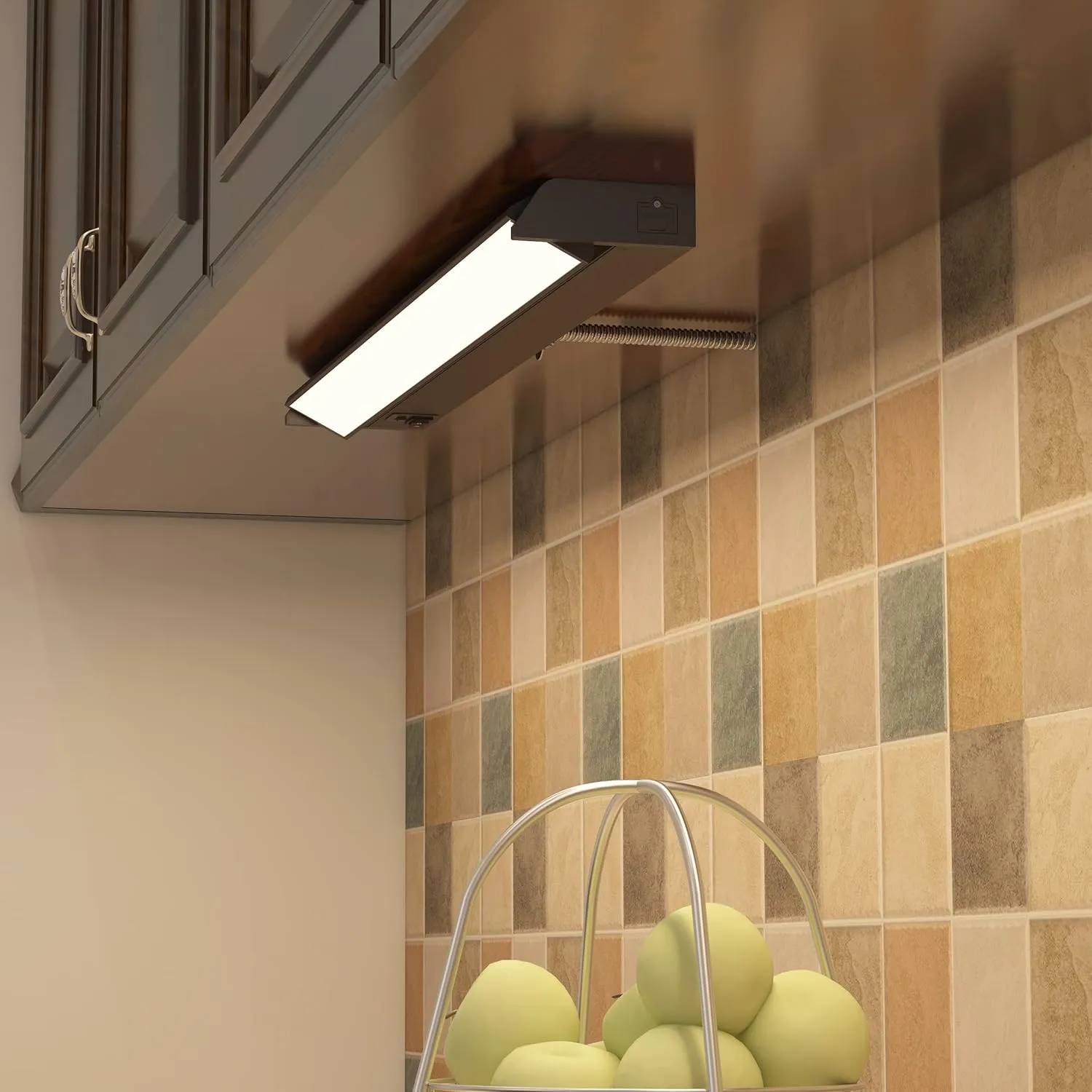 GETINLIGHT 9-inch Swivel LED Under Cabinet Lights, Glass Lens, Selectable White 2700K/4000K/5000K, Dimmable with Wall Dimmers, Bronze Finish, IN-0202-0-BZ